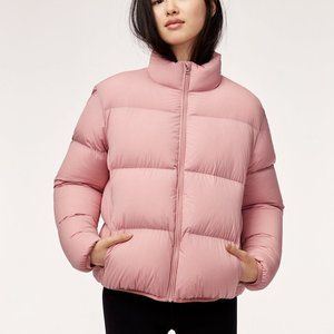 Aritzia pink puffer jacket "The Group Babaton" park city